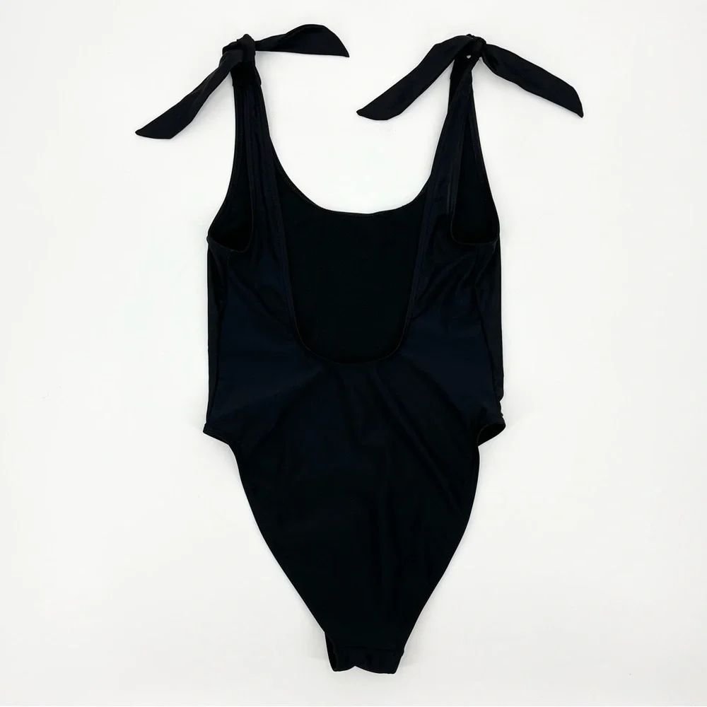 NWT SOUTH BEACH Black One Piece Swimsuit Size 8